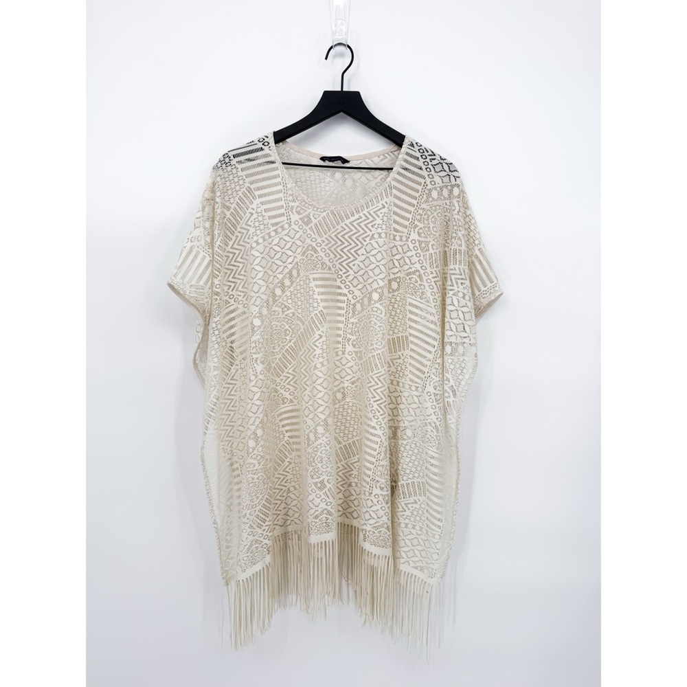 Marks & Spencer Collection Lace Fringed Beach Cover Up Cream Medium
